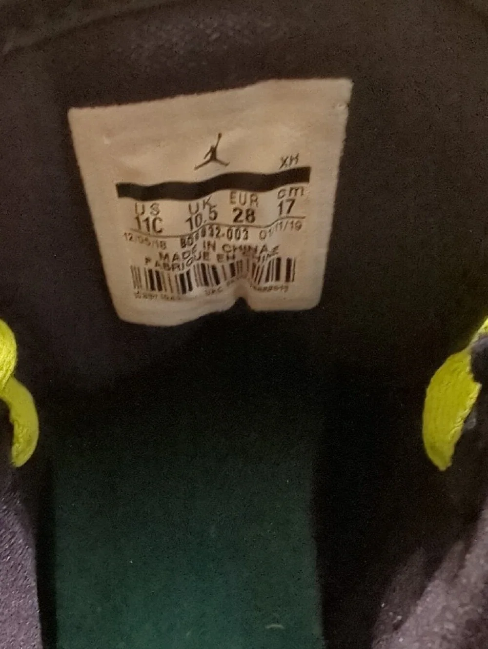 Nike Kids' High-Top Sneakers in Black, White & Neon Green
